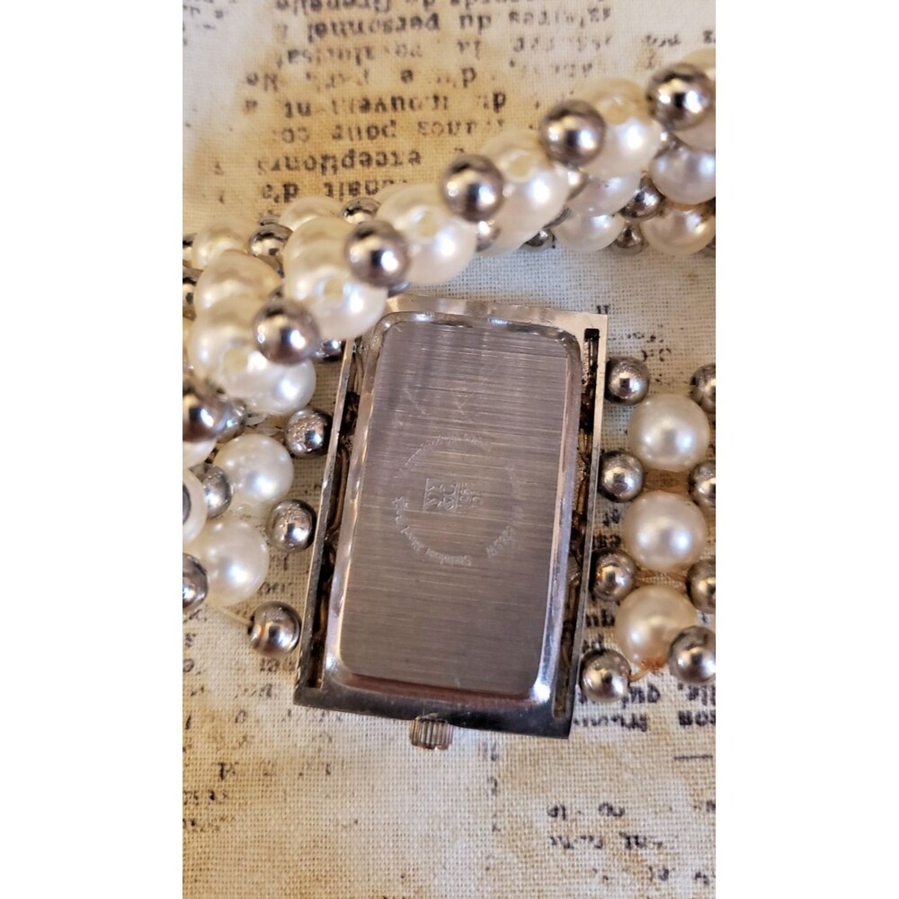 NY&C - New York & Company Watch - Rectangular Face with Faux Pearl Bracelet - Picture 9 of 9